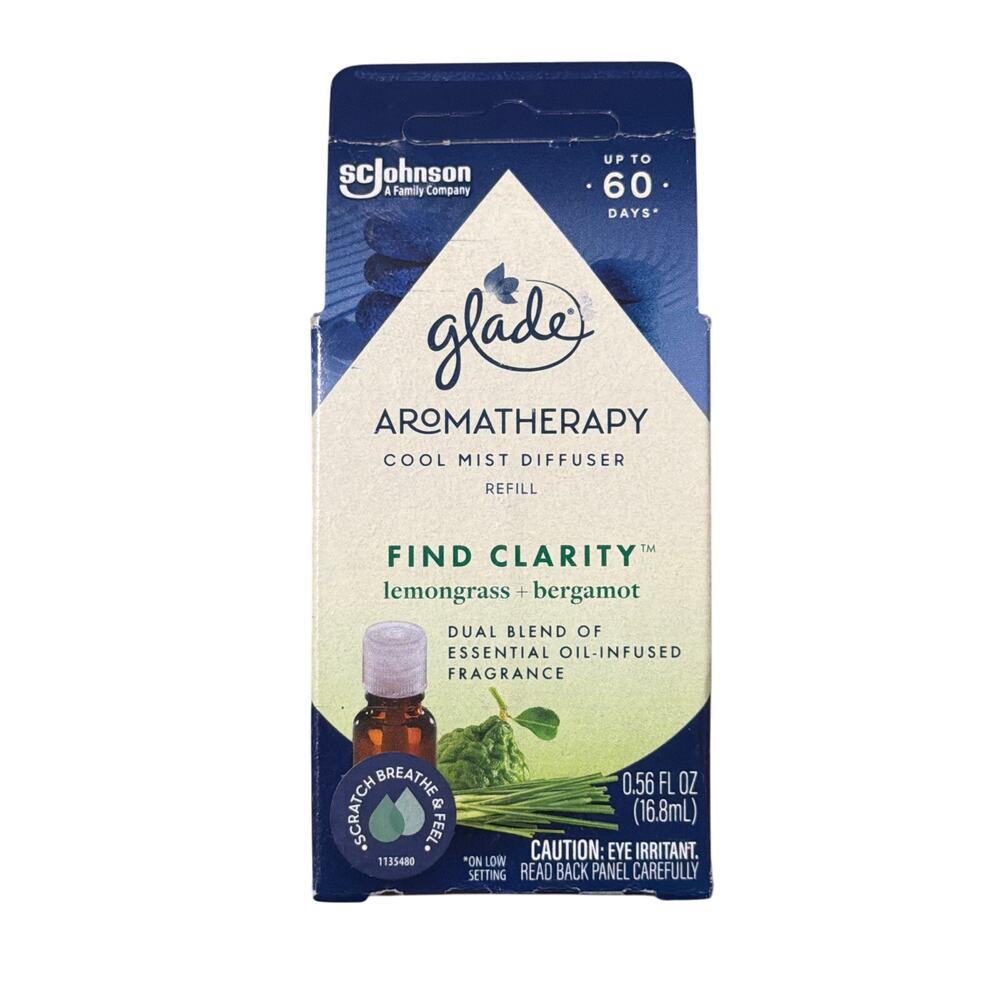 Glade Aromatherapy Mist Diffuser Refill - Find Clarity - Lemongrass + Bergamot